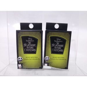Set of 2 Brand new Loungefly Disney Nightmare Before Christmas Blind Box Pins
